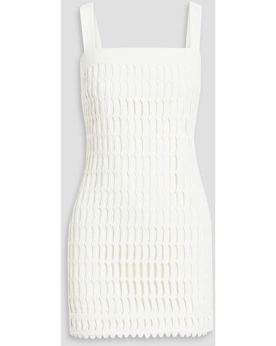 Jonathan Simkhai Artemis Laser-cut Cotton Mini Dress - White