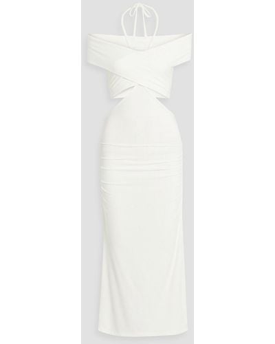 Jonathan Simkhai Akane Ribbed Stretch-modal Jersey Midi Dress - White