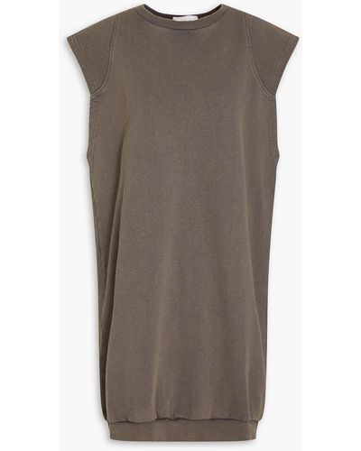 American Vintage French Cotton-terry Mini Dress - Brown