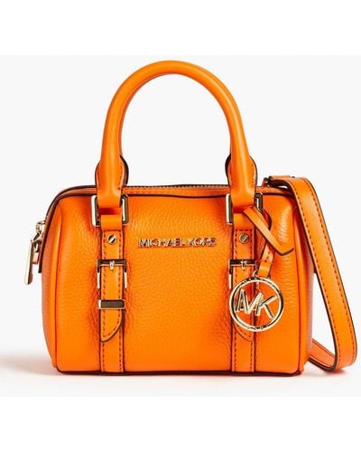 MICHAEL Michael Kors Textured-leather Shoulder Bag - Orange