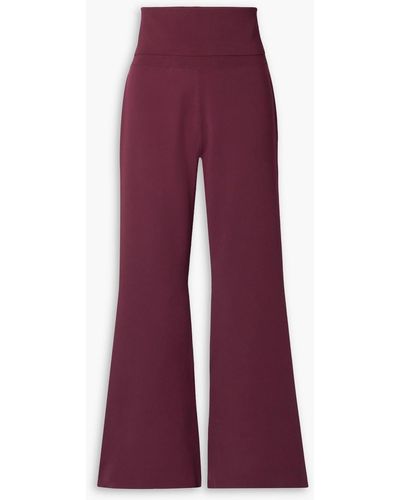 Stella McCartney Stretch-knit Flared Pants - Purple