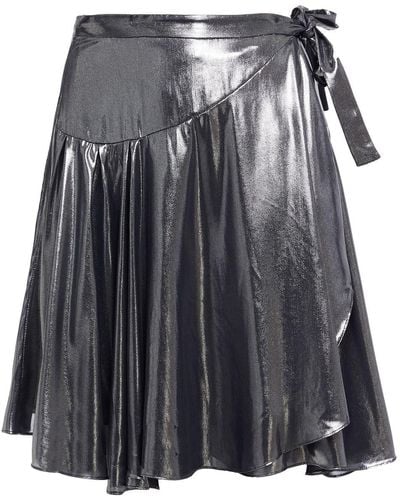 IRO Jubany Crepe Mini Wrap Skirt - Metallic