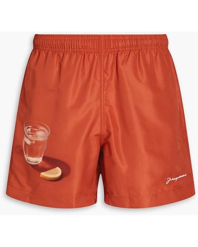 Jacquemus Pienture Mid-length Printed Swim Shorts - Red