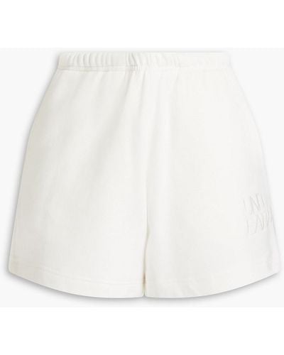 Baum und Pferdgarten Josann Embroidered Organic Cotton-fleece Shorts - White