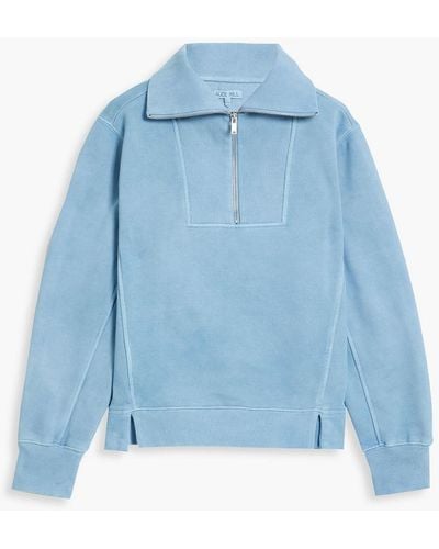 Alex Mill Crosby Cotton-fleece Half-zip Sweatshirt - Blue