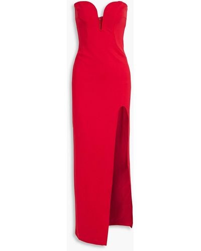 Nicholas Tena Strapless Cady Gown - Red