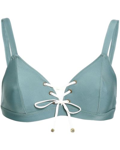 Love Stories Lace-up Bikini Top - Green