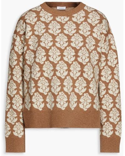 RHODE Tate jacquard-knit wool sweater - Natur