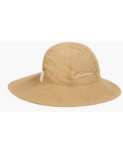 Jacquemus Le Bob Pescadou Embroidered Shell Bucket Hat - White