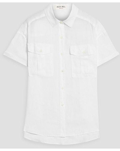 Alex Mill Utility hemd aus leinen - Weiß