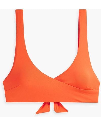 Melissa Odabash Orlando Wrap-effect Bikini Top - Orange