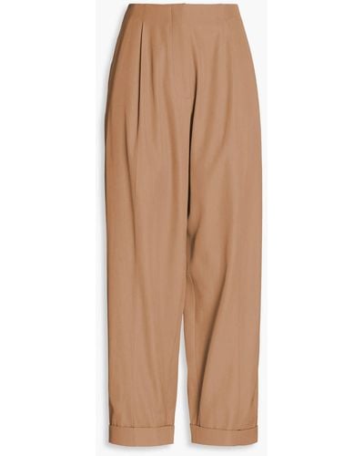 ROKSANDA Alexia Cotton And Wool-blend Twill Straight-leg Pants - Natural