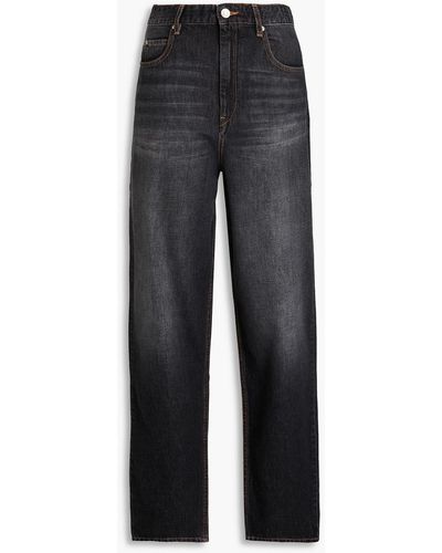 Isabel Marant Corsy J High-rise Tapered Jeans - Black