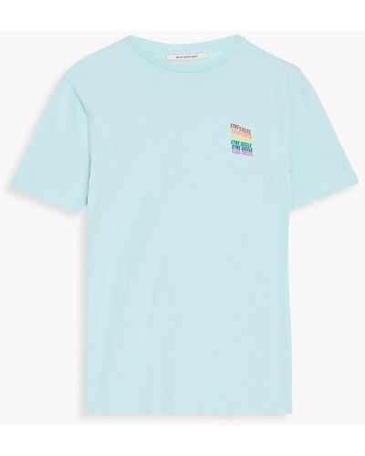 Être Cécile Printed Cotton-jersey T-shirt - Blue