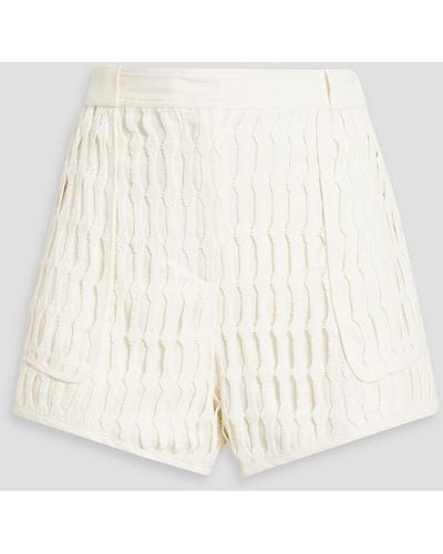 Jonathan Simkhai Naara Crocheted Cotton Shorts - Natural