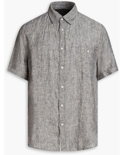 Rag & Bone Gus Linen Shirt - Grey
