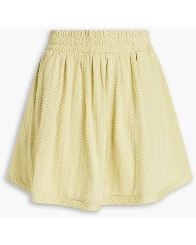 Summery Copenhagen Cotton-jacquard Mini Skirt - White