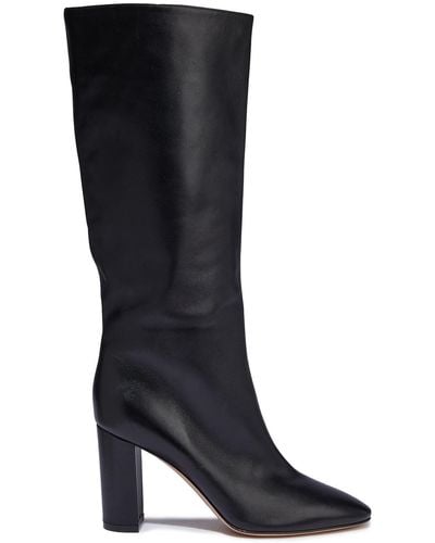 Gianvito Rossi Laura 85 Leather Knee Boots - Black