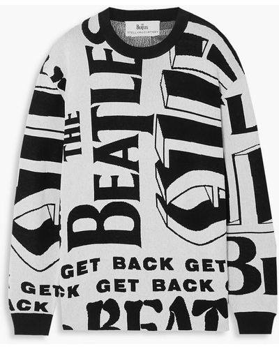 Stella McCartney + The Beatles Get Back Intarsia Cotton Sweater - Black