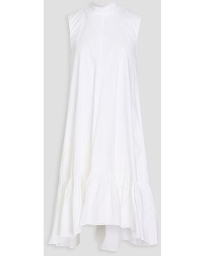 Red(V) Kleid aus popeline aus einer baumwollmischung - Weiß