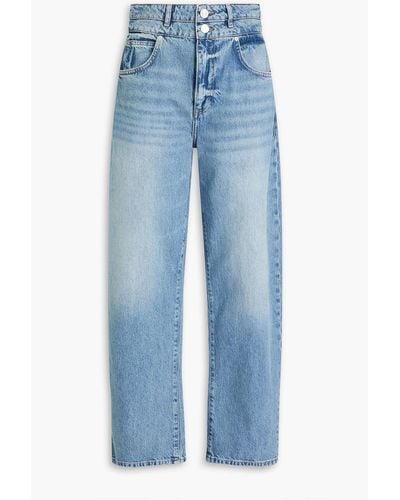 FRAME High-rise Tapered Jeans - Blue