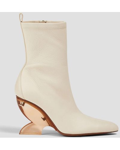 Zimmermann Leather Ankle Boots - White