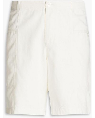 SMR Days Herringbone Cotton-twill Shorts - White