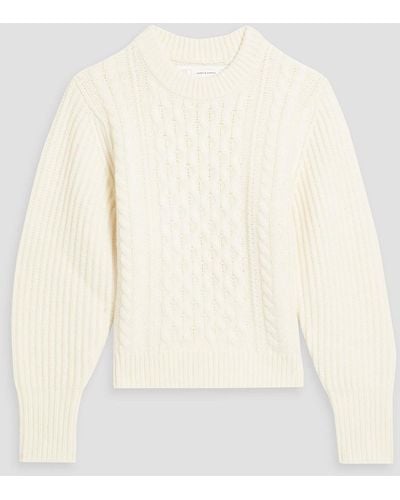 Chinti & Parker Aran Cable-knit Wool Sweater - Natural