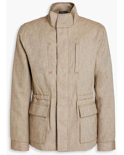 James Perse Cotton And Linen-blend Canvas Jacket - Natural