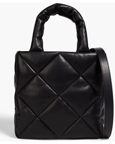 Stand Studio Rosanne Quilted Faux Leather Tote - Black