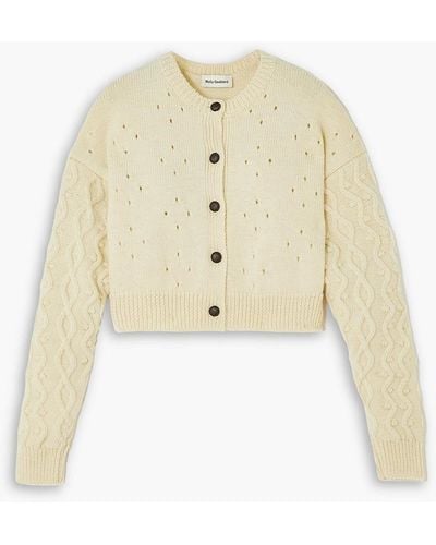 Molly Goddard Cardigan aus wolle in pointelle-strick - Natur