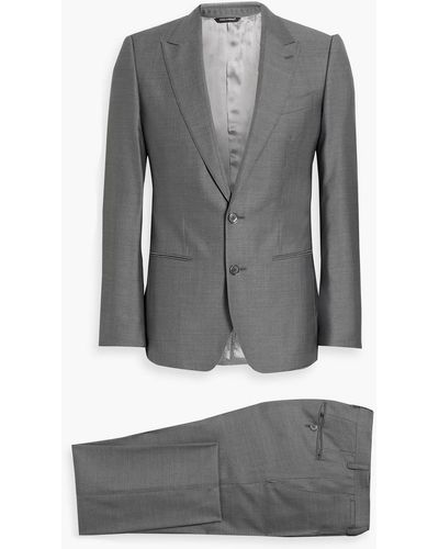 Dolce & Gabbana Wool And Silk-blend Suit - Gray