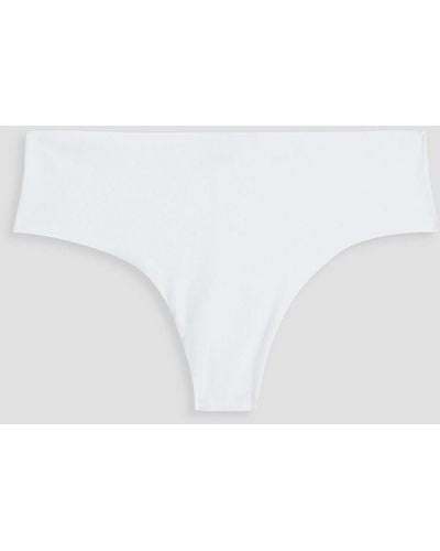Cosabella Stretch-cotton Jersey Mid-rise Thong - White