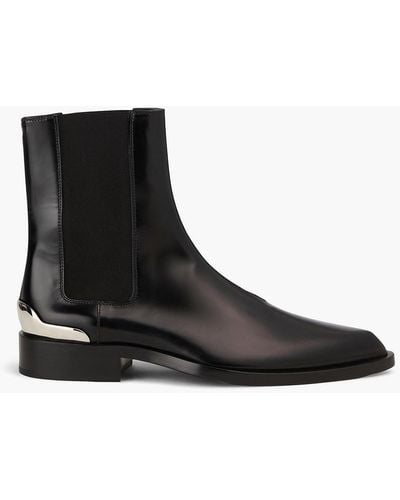 Jil Sander Leather Ankle Boots - Black