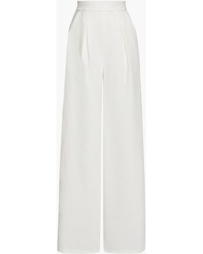 Catherine Deane Alexis Pleated Cady Wide-leg Pants - White