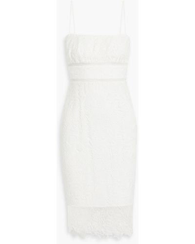 ML Monique Lhuillier Guipure Lace Dress - White