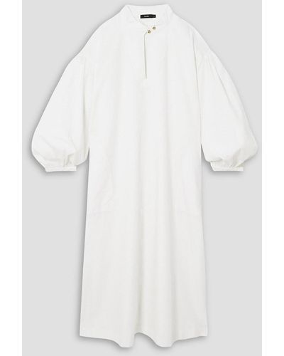 Bassike Organic Cotton Midi Shirt Dress - White
