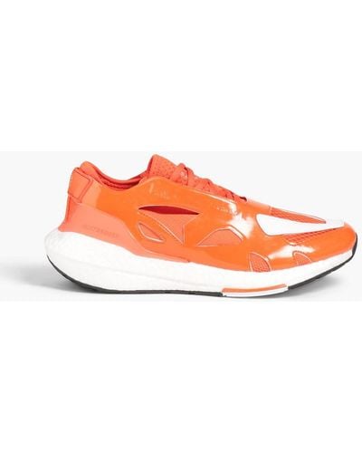 adidas By Stella McCartney Ultraboost Mesh And Coated Leather Sneakers - Orange