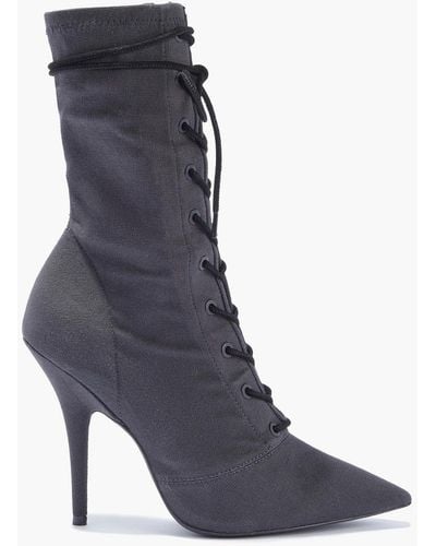 Yeezy Stretch-canvas Ankle Boots - Gray