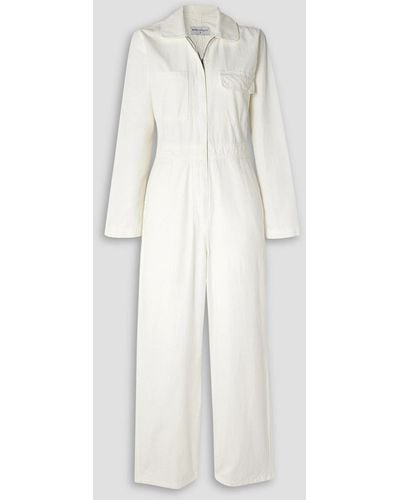 Rivet Utility Looker Cotton-canvas Jumpsuit - White