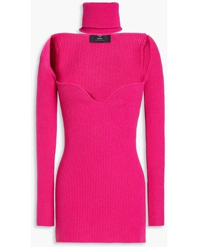 arch4 Amandine Convertible Ribbed Cashmere Sweater - Pink