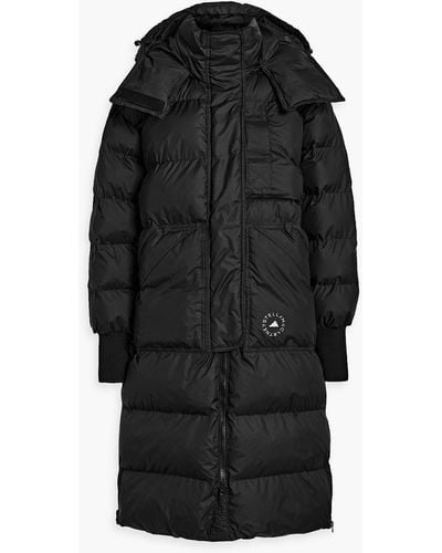 adidas By Stella McCartney Quilted Shell Hooded Coat - Black