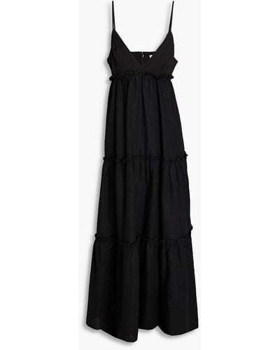 Cami NYC Genevieve Tiered Cotton Maxi Dress - Black