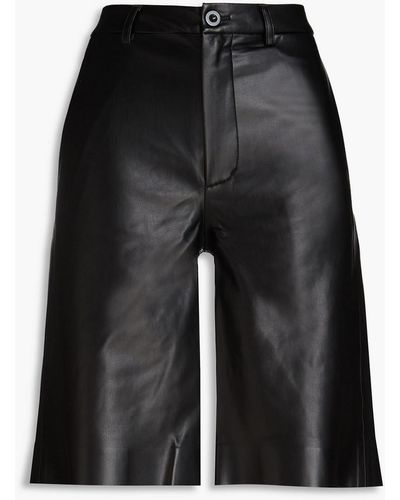Holzweiler Celeste Faux Leather Shorts - Black