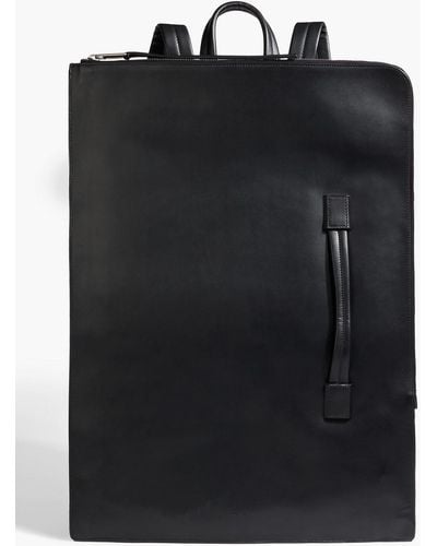 Rick Owens Flat Duffle Leather Backpack - Black