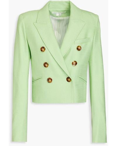 Veronica Beard Nevis doppelreihiger blazer aus twill - Grün