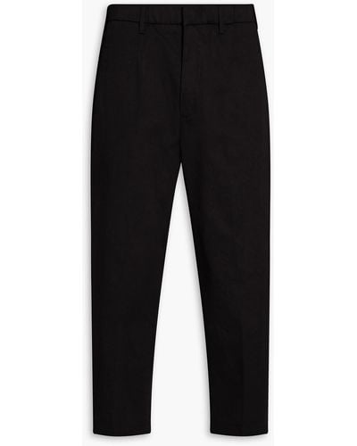 Dunhill Cotton-blend Sateen Trousers - Black