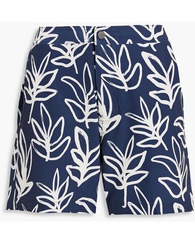 Onia Calder Short-length Printed Swim Shorts - Blue