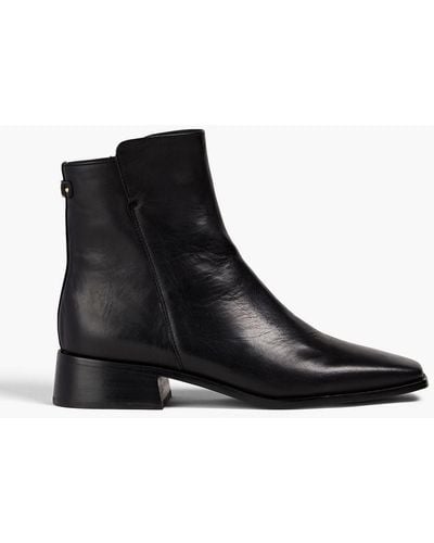 Sam Edelman Thatcher Leather Ankle Boots - Black