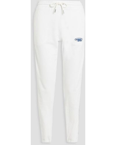 Missoni Knit-trimmed French Cotton-terry Track Pants - White